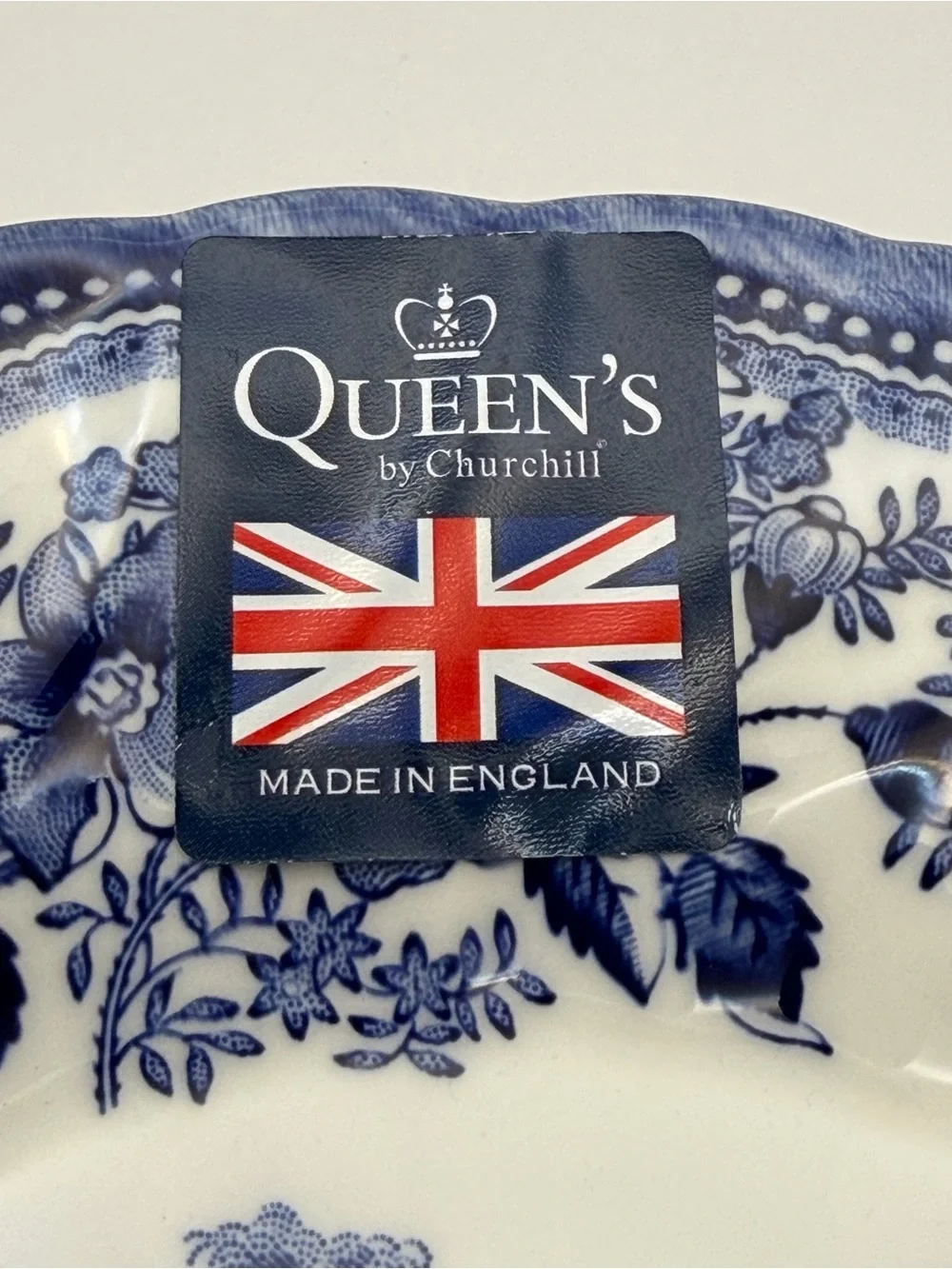 Set of Six Royal Wessex Tonquin Blue Salad Plates Queens Churchill England NWT
